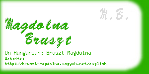 magdolna bruszt business card